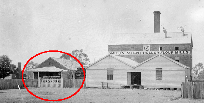 1900's, with remaining shed highlighted